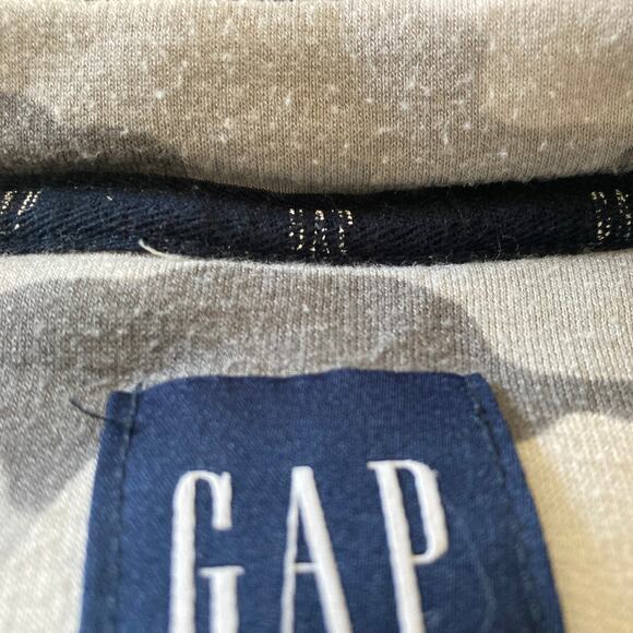 Gap Sweatshirt Womens Medium Camo Gray White Tie Front Pullover - Picture 7 of 10